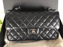 Load image into Gallery viewer, Chanel black medium caviar with silver hdw 2022
