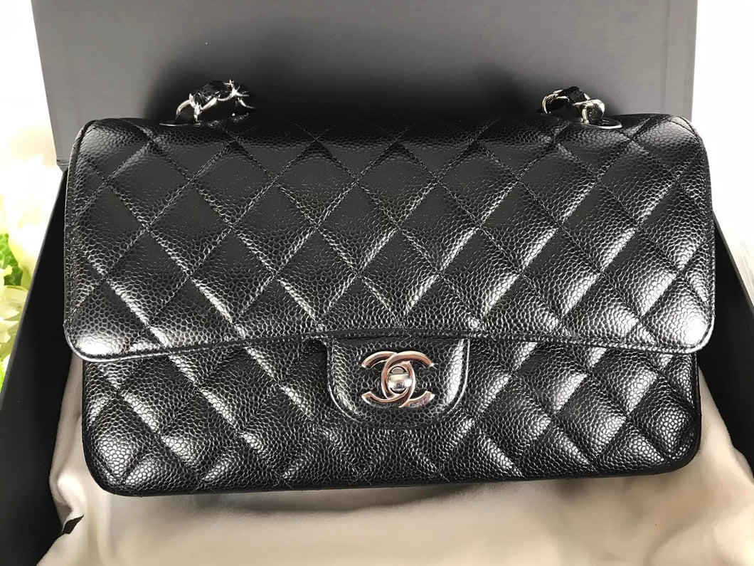 Chanel black medium caviar with silver hdw 2022