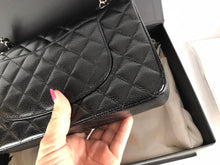 Load image into Gallery viewer, Chanel black medium caviar with silver hdw 2022
