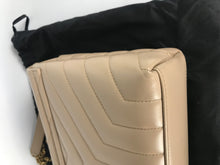 Load image into Gallery viewer, YSL Saint Laurent small beige loulou, gold hdw
