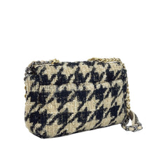 Load image into Gallery viewer, Chanel 19 small houndstooth beige, mixed gold hdw
