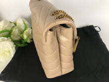 Load image into Gallery viewer, YSL Saint Laurent small beige loulou, gold hdw
