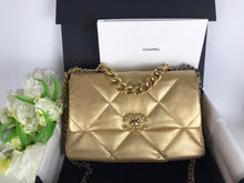 Load image into Gallery viewer, Chanel 19 gold, medium/large
