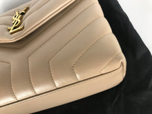 Load image into Gallery viewer, YSL Saint Laurent small beige loulou, gold hdw
