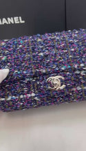 Load and play video in Gallery viewer, Chanel blue/purple mini tweed, silver hdw
