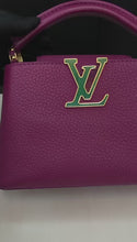 Load and play video in Gallery viewer, Louis Vuitton rare purple  capucines mini
