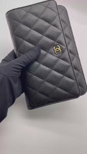 Load and play video in Gallery viewer, Chanel black caviar woc wallet on chain, gold hdw chip
