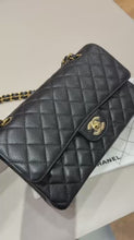 Load and play video in Gallery viewer, Chanel black caviar medium classic flap, gold hdw microchip
