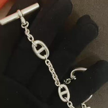 Load and play video in Gallery viewer, Hermes silver farandole necklace, 120cm
