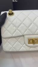 Load and play video in Gallery viewer, Chanel reissue 224 mini white with gold hdw
