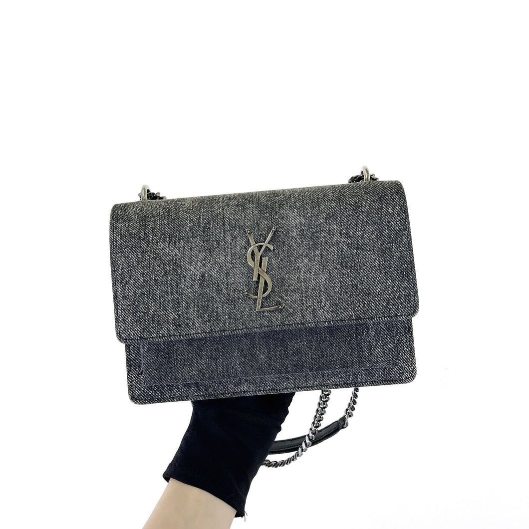 Ysl Saint Laurent denim sunset bag