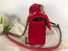 Load image into Gallery viewer, Gucci small red velvet marmont
