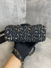 Load image into Gallery viewer, Chanel mini tweed black with gold hdw
