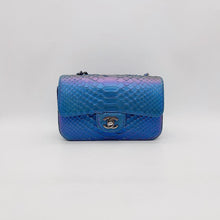 Load image into Gallery viewer, Chanel exotic snakeskin blue mini
