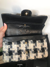 Load image into Gallery viewer, Chanel 24K gold hdw, rare vintage medium tweed
