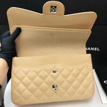 Load image into Gallery viewer, Chanel 19 series beige caviar jumbo, silver hdw
