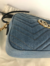 Load image into Gallery viewer, Gucci denim marmont camera bag
