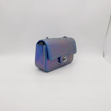 Load image into Gallery viewer, Chanel exotic snakeskin blue mini
