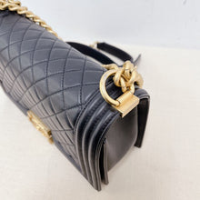 Load image into Gallery viewer, Chanel 30 series calfskin old medium boy bag
