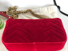 Load image into Gallery viewer, Gucci small red velvet marmont
