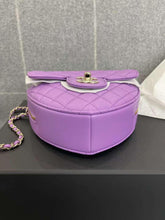 Load image into Gallery viewer, Chanel 22s large Purple Heart CC in Love bag
