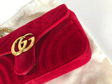 Load image into Gallery viewer, Gucci small red velvet marmont
