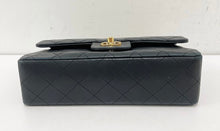 Load image into Gallery viewer, Chanel 24k gold hdw small black vintage classic flap
