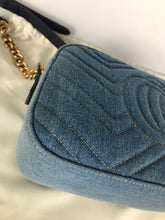 Load image into Gallery viewer, Gucci denim marmont camera bag
