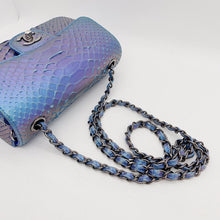 Load image into Gallery viewer, Chanel exotic snakeskin blue mini
