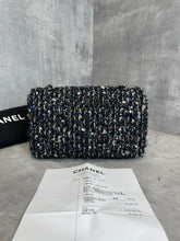 Load image into Gallery viewer, Chanel mini tweed black with gold hdw
