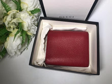 Load image into Gallery viewer, Gucci red trifold wallet
