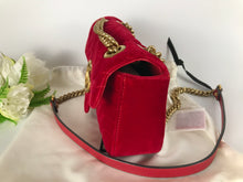 Load image into Gallery viewer, Gucci small red velvet marmont
