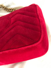 Load image into Gallery viewer, Gucci small red velvet marmont
