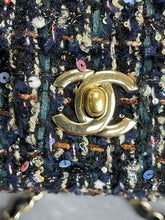 Load image into Gallery viewer, Chanel mini tweed black with gold hdw
