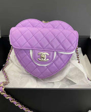 Load image into Gallery viewer, Chanel 22s large Purple Heart CC in Love bag
