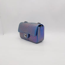 Load image into Gallery viewer, Chanel exotic snakeskin blue mini
