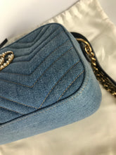 Load image into Gallery viewer, Gucci denim marmont camera bag
