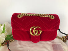 Load image into Gallery viewer, Gucci small red velvet marmont
