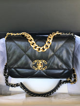 Load image into Gallery viewer, Chanel 19 small black, with mixed hardware
