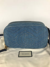 Load image into Gallery viewer, Gucci denim marmont camera bag
