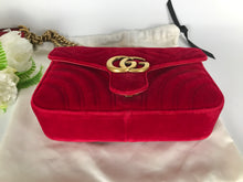 Load image into Gallery viewer, Gucci small red velvet marmont
