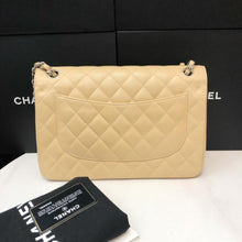 Load image into Gallery viewer, Chanel 19 series beige caviar jumbo, silver hdw
