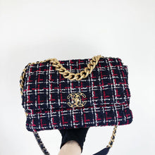 Load image into Gallery viewer, Chanel 19 medium/large tweed multi colour
